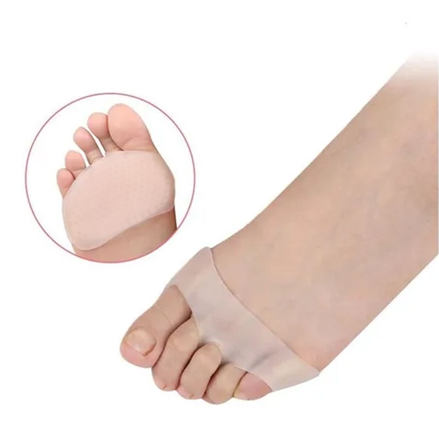 Meia Capa Silicone Protetor Antepe Dedos do Pe Almofada Gel