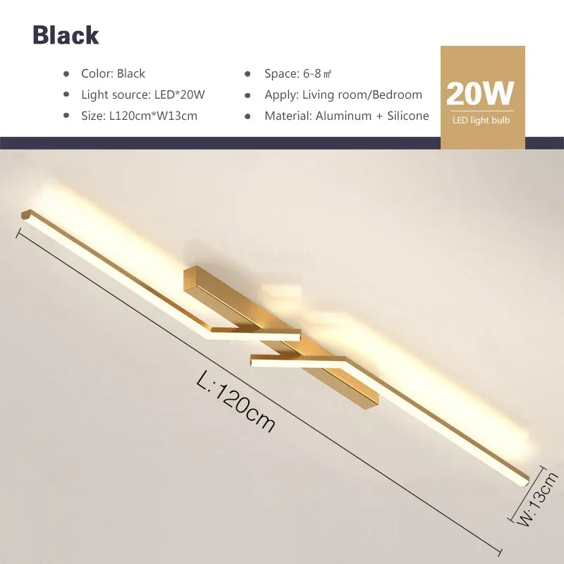 Luminária Lustre de Teto Led Controle Remoto 60 a 120cm em Ferro Dourado e Preto