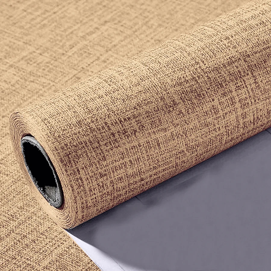 Papel de Parede Adesivo 3D Textura Linho 100x61cm Lavável