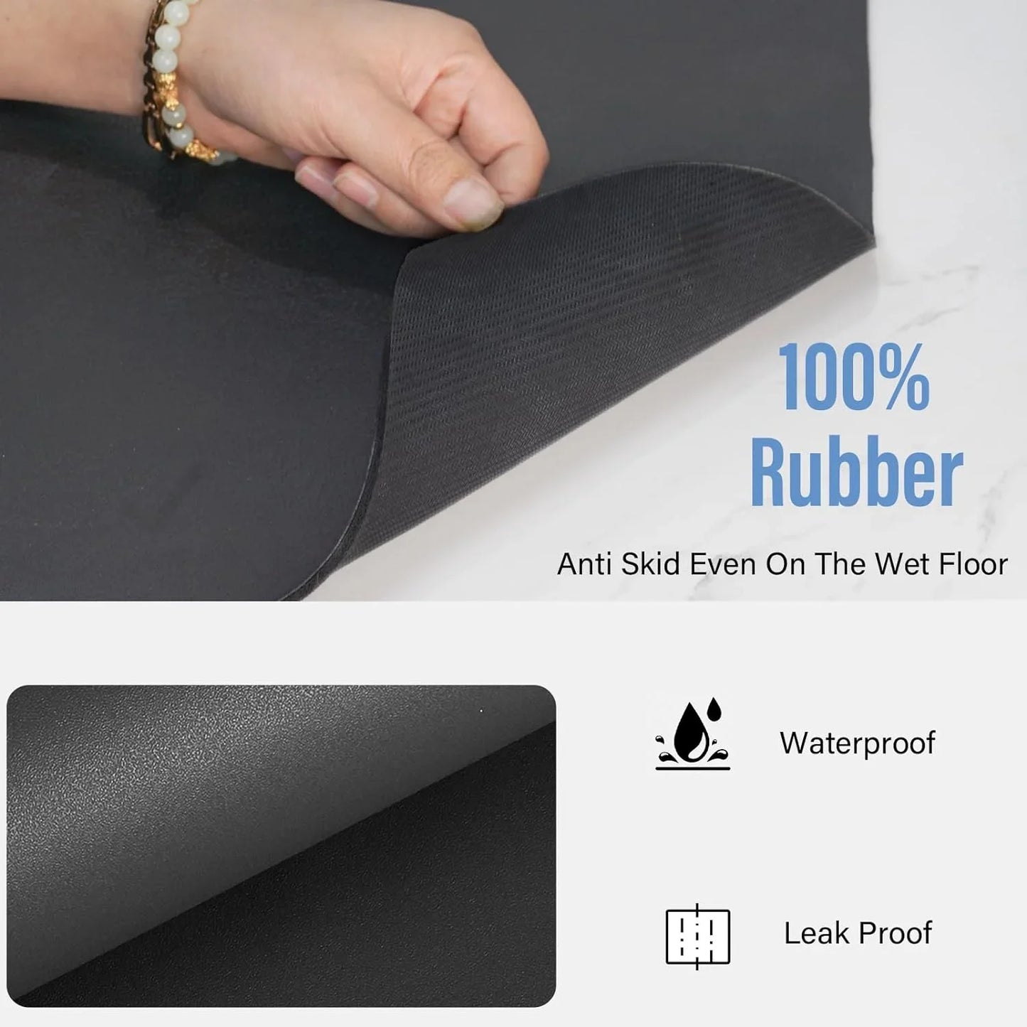 VIKAMA Simple Coffee Dish Mat Drainage Mat Kitchen Bathroom Diatomaceous Earth Washable Non-slip Bottom Dirty Resistant Doormat