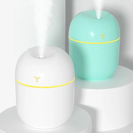 Umidificador Portátil 220ml H2O Mini Spray USB para Aromaterapia – Difusor de Óleo Essencial e Umidificador de Ar para Carro