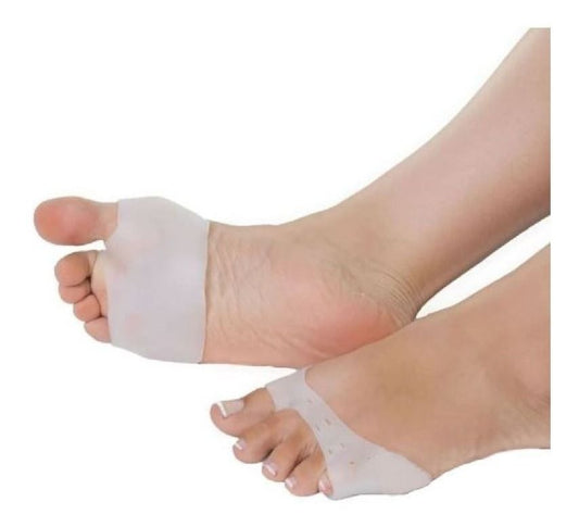 Meia Capa Silicone Protetor Antepe Dedos do Pe Almofada Gel
